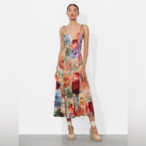 Alice + Olivia JEANETTE PANELED MIDI DRESS